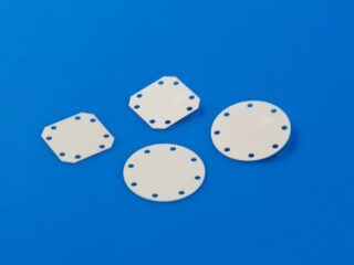Aluminum nitride ceramic discs & square discs with holes